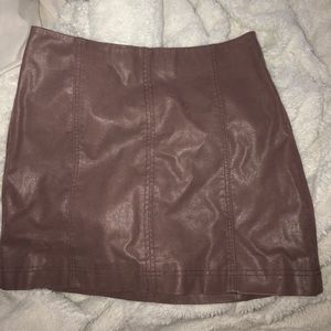 free people faux leather skirt